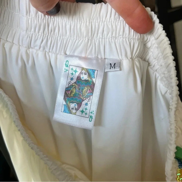 Queen of sparkles sequins shorts pockets rainbow white colorful stretchy - Picture 2 of 8